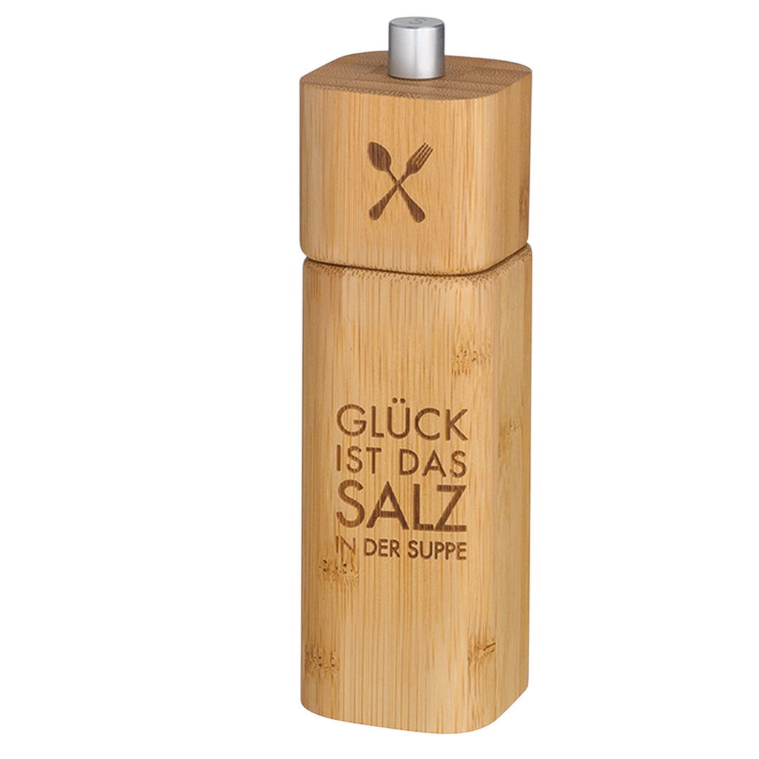 Salzmühle "Glück ist das Salz in der Suppe"