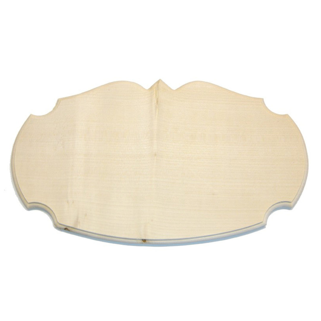 Wooden board curved edge approx. 40 x 22 cm