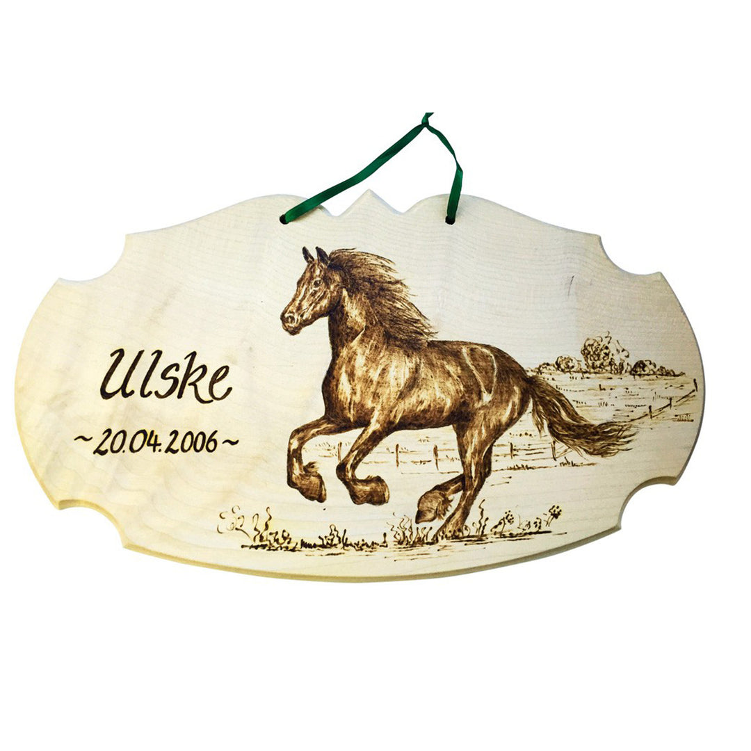 Wooden board curved edge approx. 40 x 22 cm