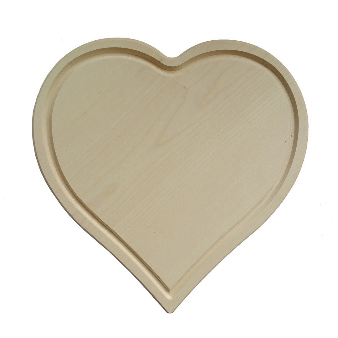 Wooden board heart approx. 30 x 30 cm with groove