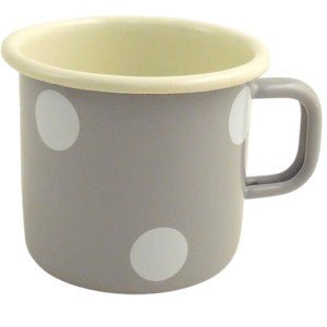 Mug 8 cm - grey with white dots