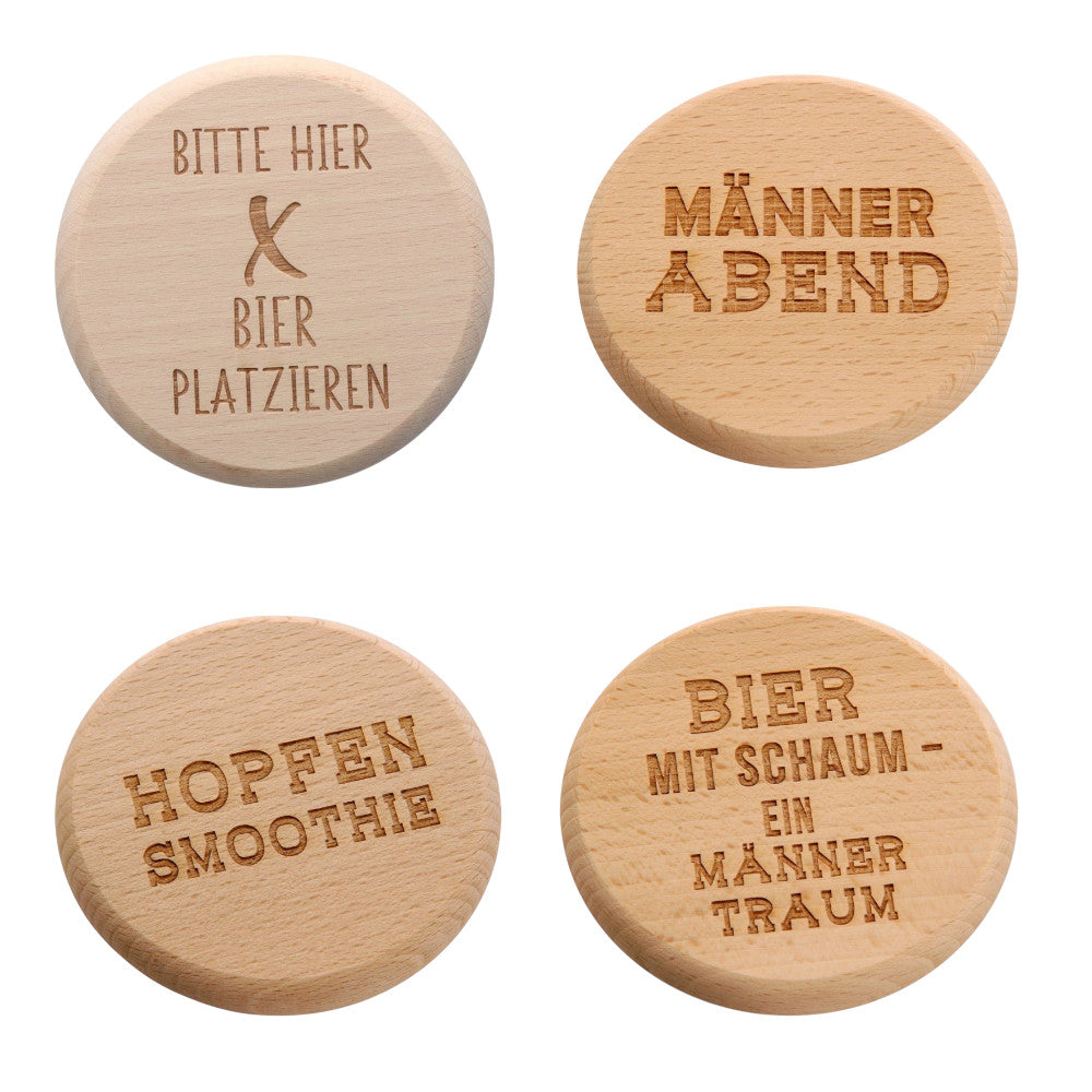 Bieruntersetzer aus Buchenholz