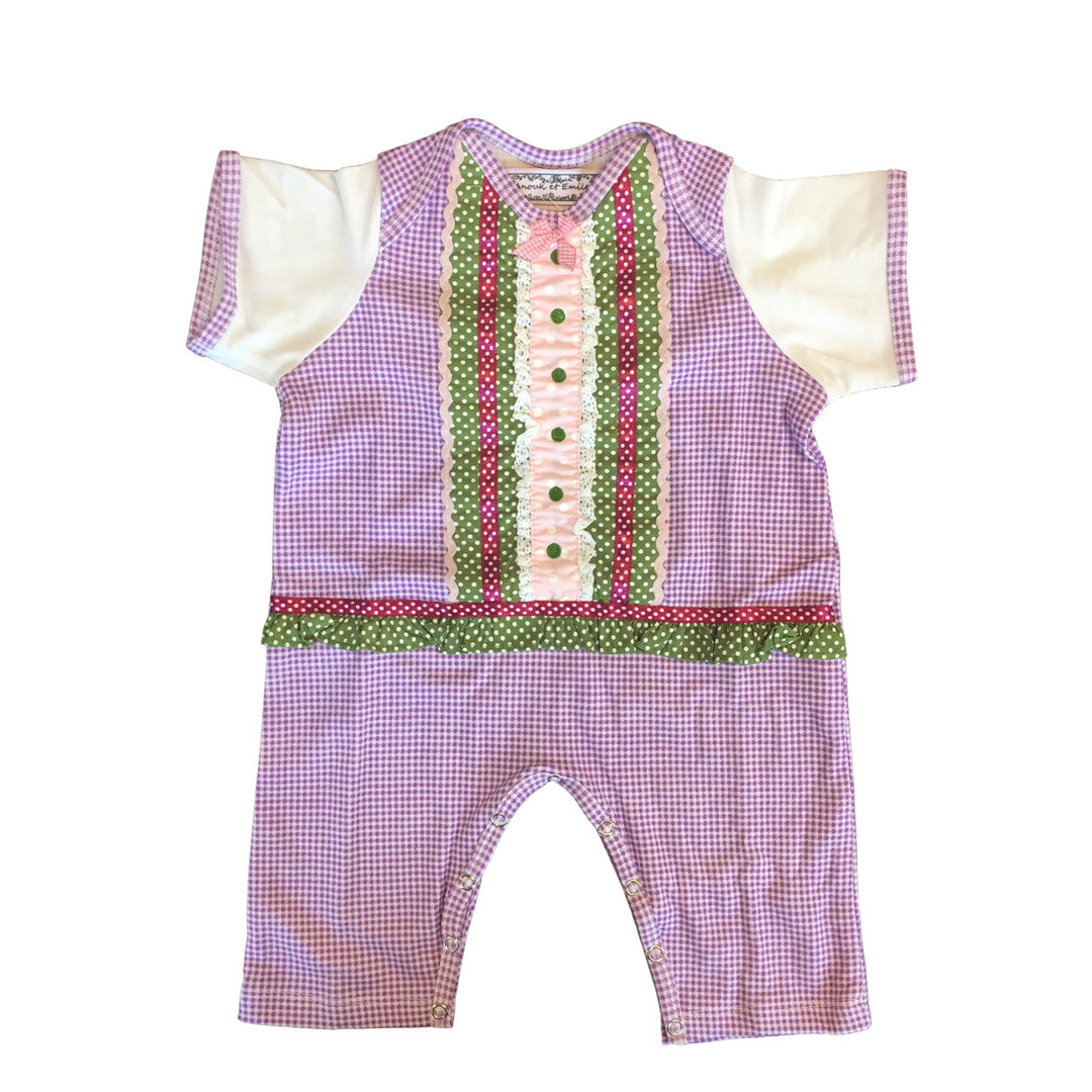 Trachten-Beachstrampler Dirndl lila