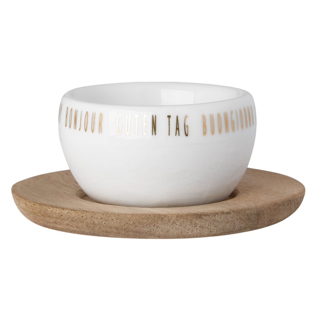 Guten Appetit Eierbecher mit Unterteller neutral