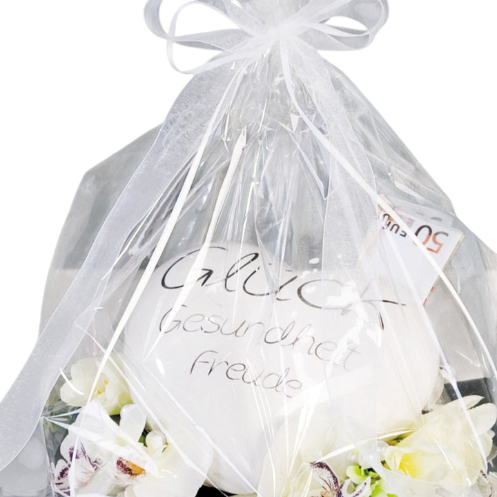 Keramik Spardose Herz Glück