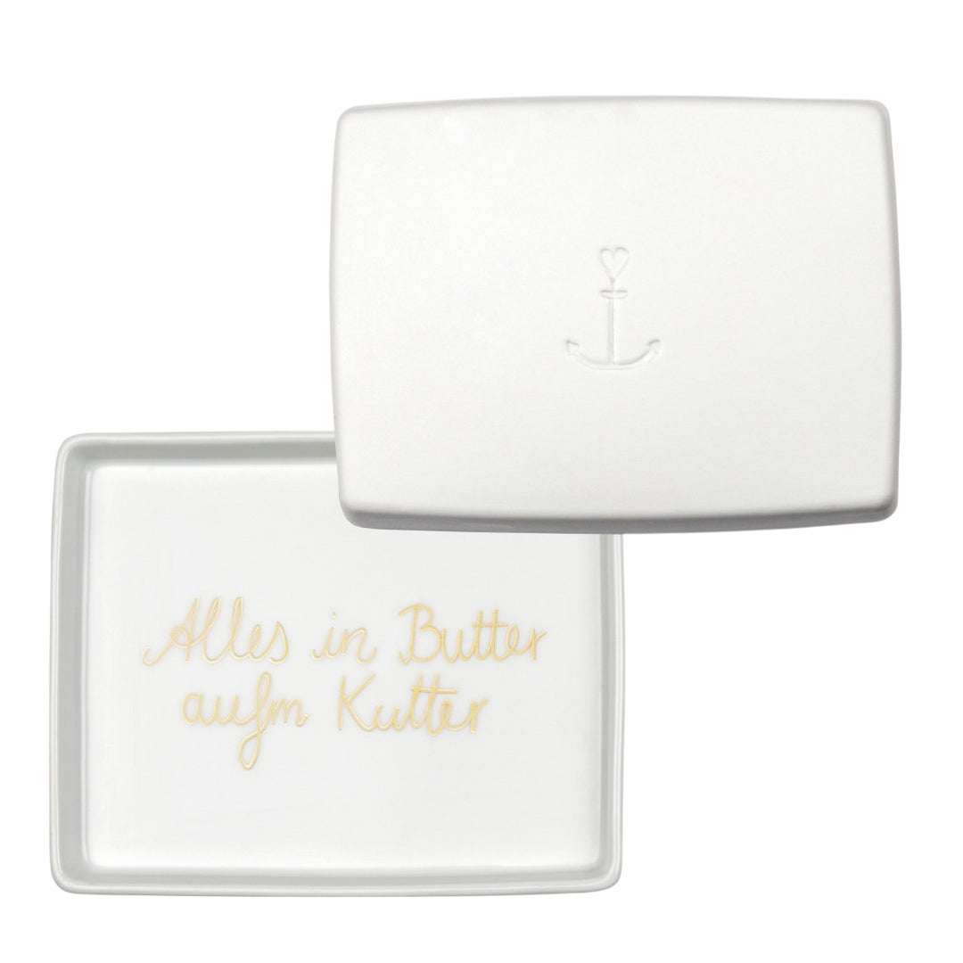 Meeresrauschen 1/4 Butterdose Anker