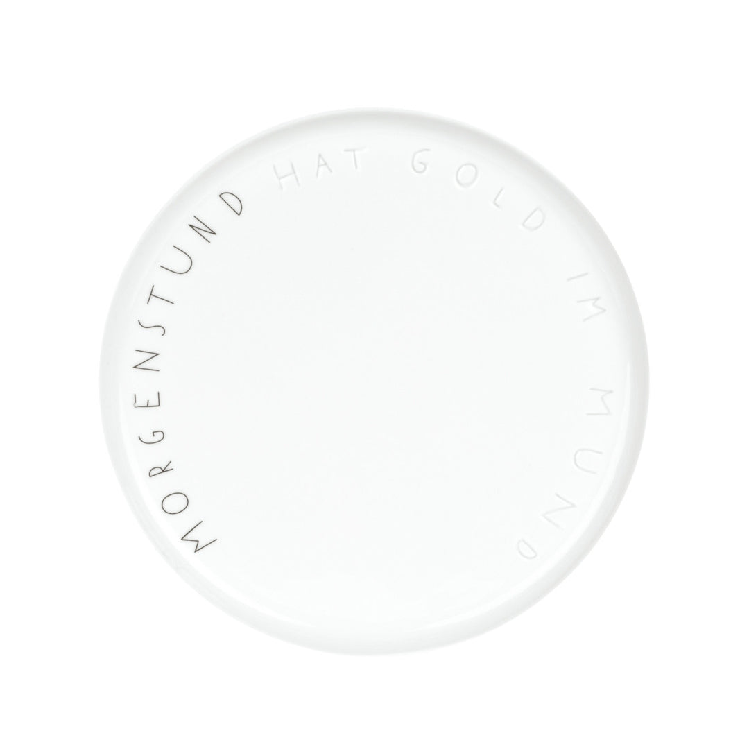 Guten Morgen Teller "Morgenstund hat Gold im Mund"