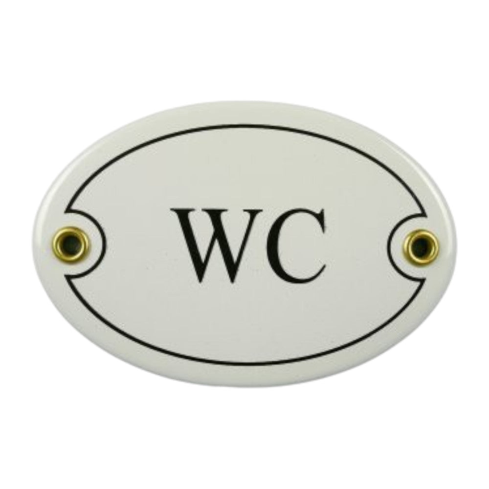sign "WC" oval