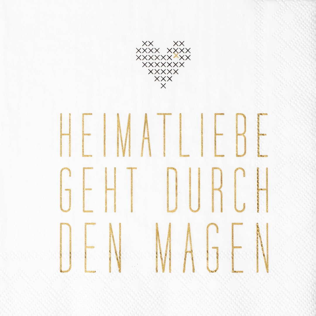 Cocktailserviette "Heimatliebe geht durch den"