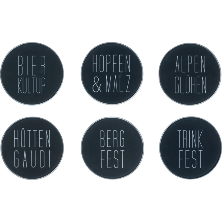 Bergluft Untersetzer Set aus 6 Stk.. D.10cm