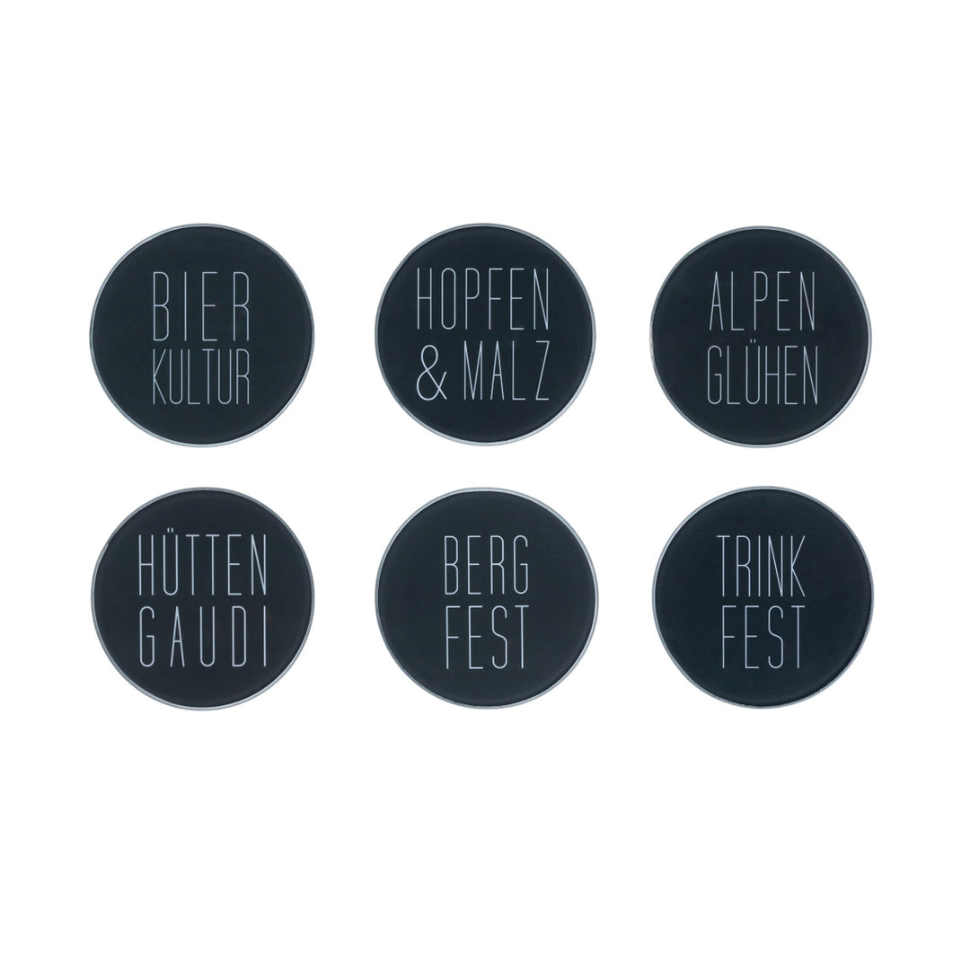 Bergluft Untersetzer Set aus 6 Stk.. D.10cm