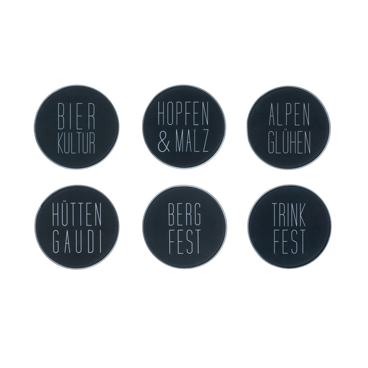 Bergluft Untersetzer Set aus 6 Stk.. D.10cm