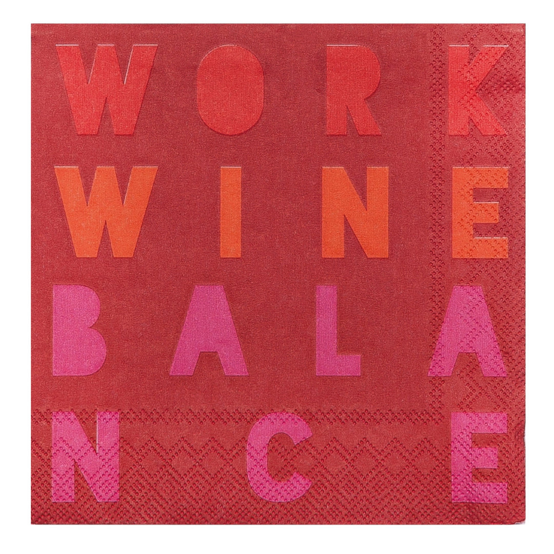 Cocktailserviette "Work Wine Balance"