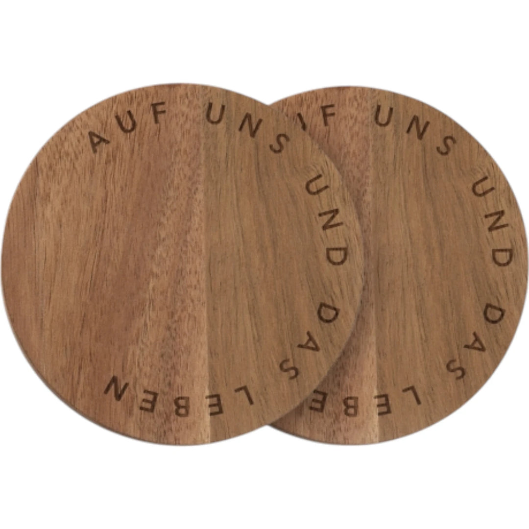 Untersetzer 2er Set "Auf uns und das Leben"
