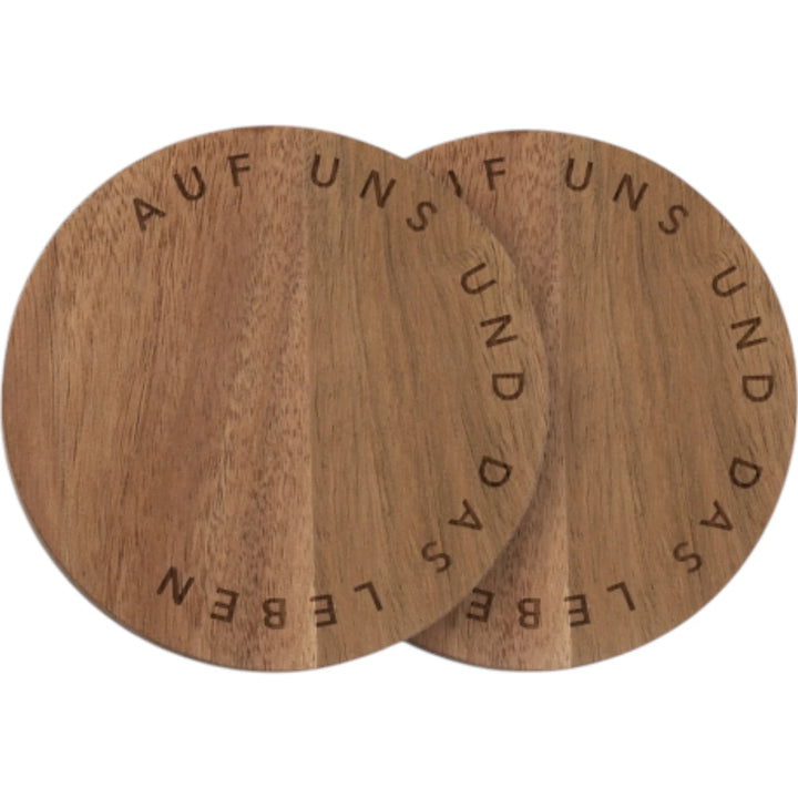 Untersetzer 2er Set "Auf uns und das Leben"