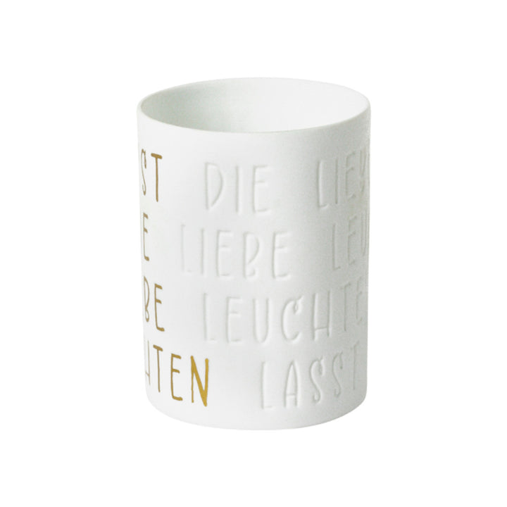 Teelichthalter "Lasst die Liebe leuchten"