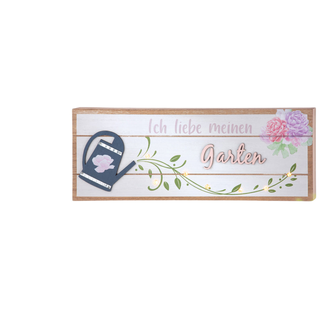 MDF Schild LED Rosalia 'Gartenliebe'