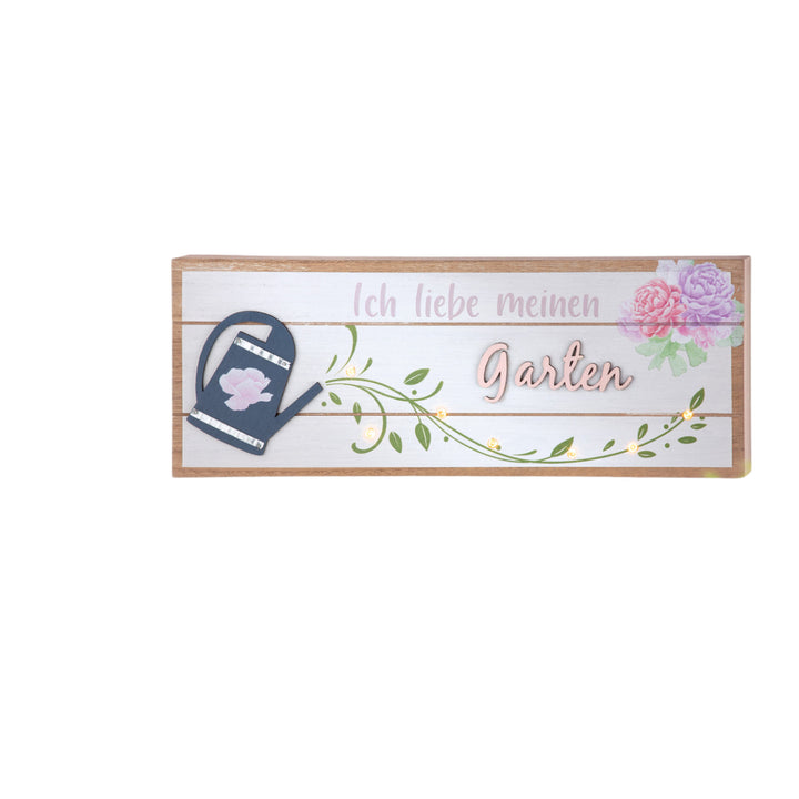 MDF Schild LED Rosalia 'Gartenliebe'