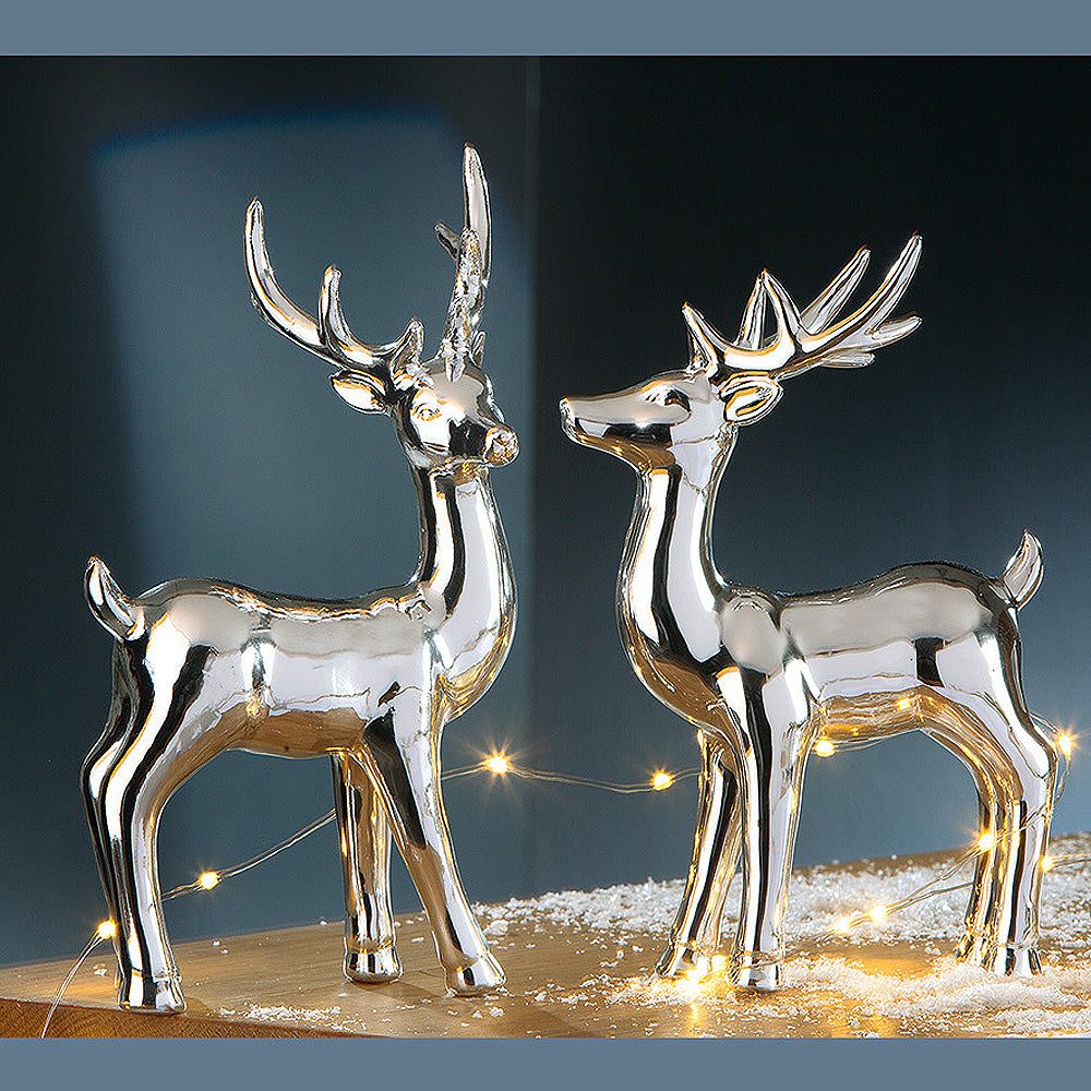 Porzellan Hirsch stehend klein