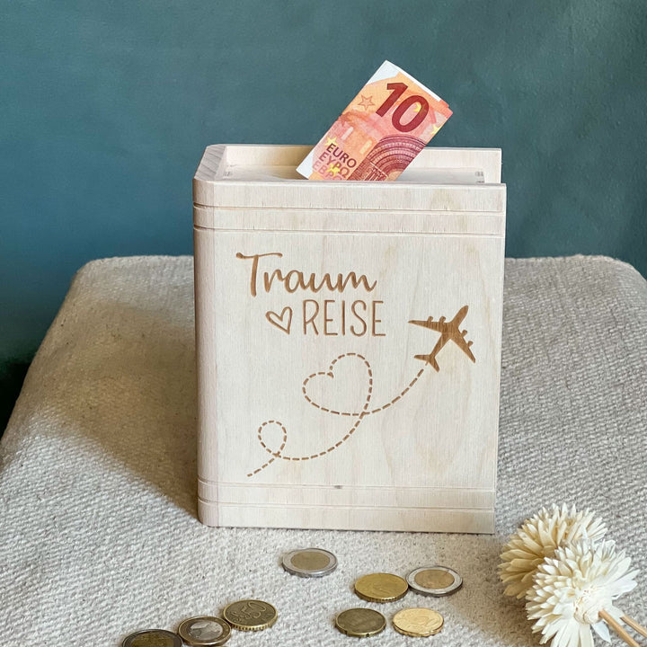 Spardose Buch "Traumreise"