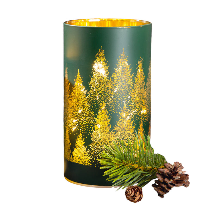 Glas LED-Leuchter 'Schwarzwald' groß