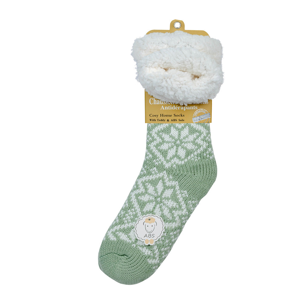 ABS hut socks cuddly soft "Snowflake"