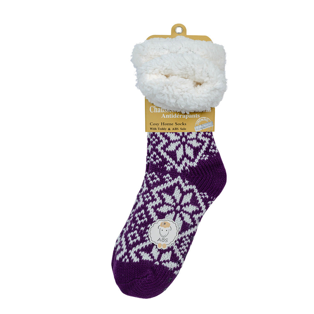 ABS hut socks cuddly soft "Snowflake"