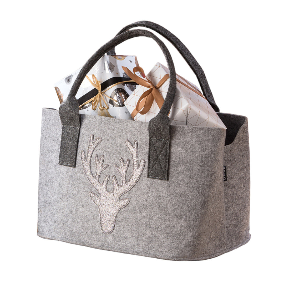 Felt Bag Deer Glitter