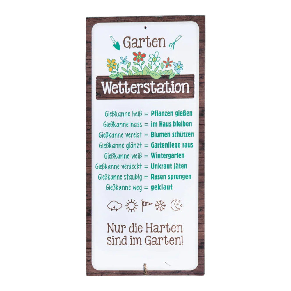 Aluminum Sign Weather Station Garden