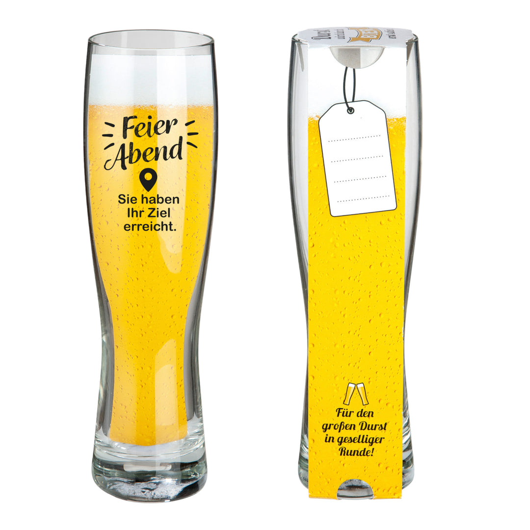 Weizenbierglas "Feierabend"