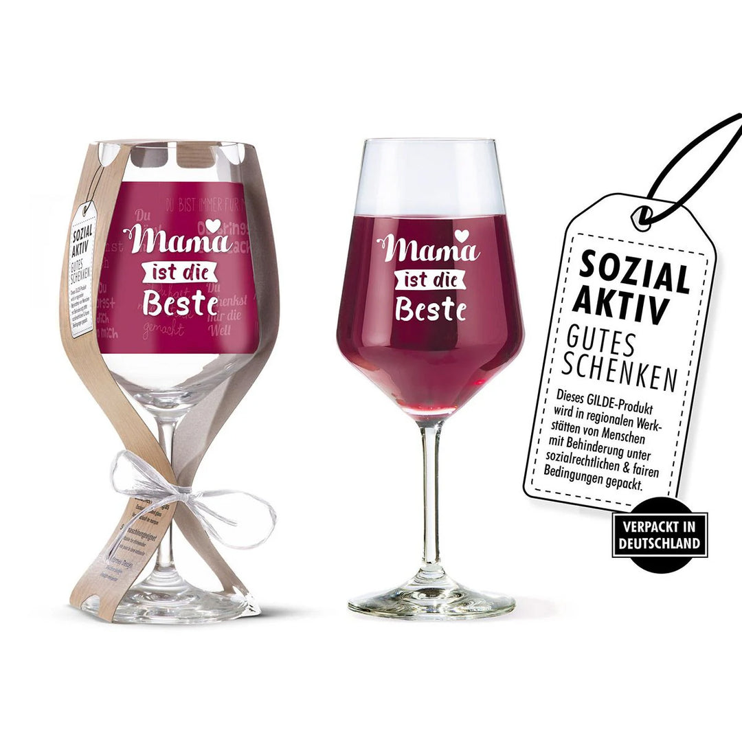 wine glass "Mom is the best"