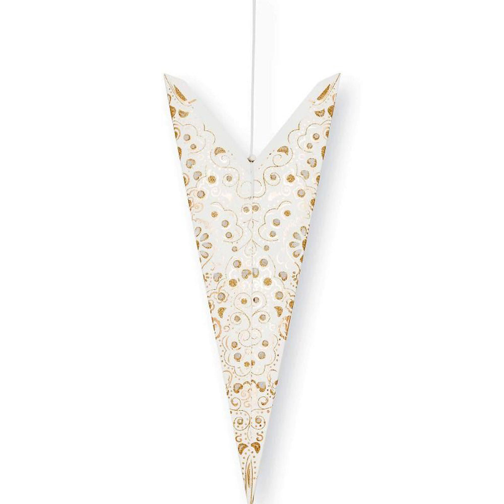 Weihnachtsstern Weiß Gold 110cm