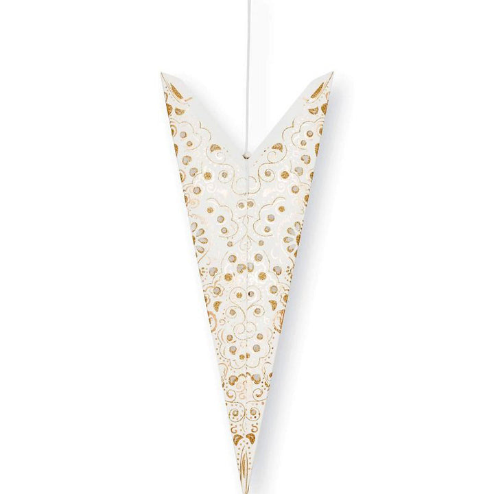 Weihnachtsstern Weiß Gold 110cm