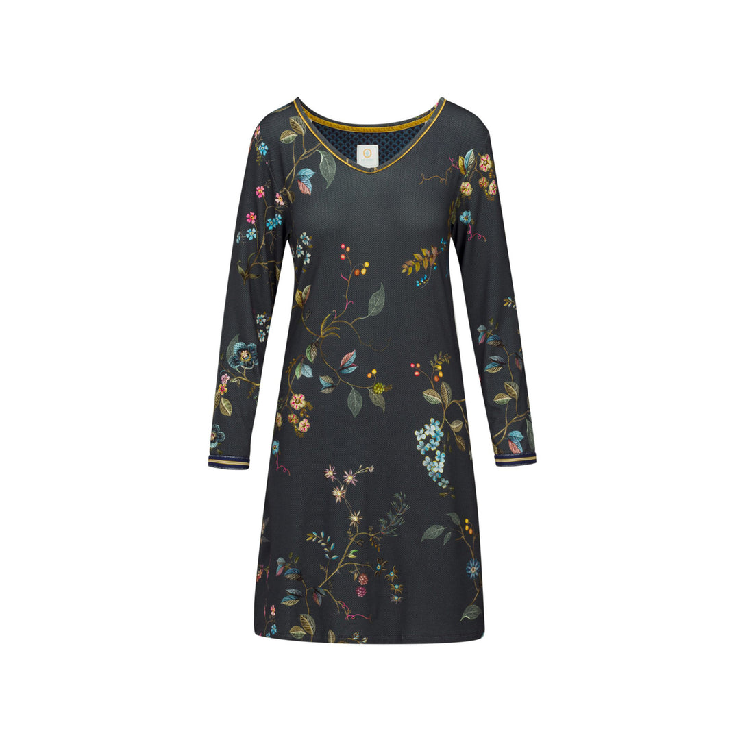 Danai Langes Nachthemd Tokyo Bouquet Dark Green M