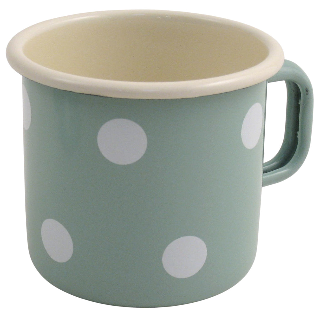 Mug 8 cm - mint with white dots