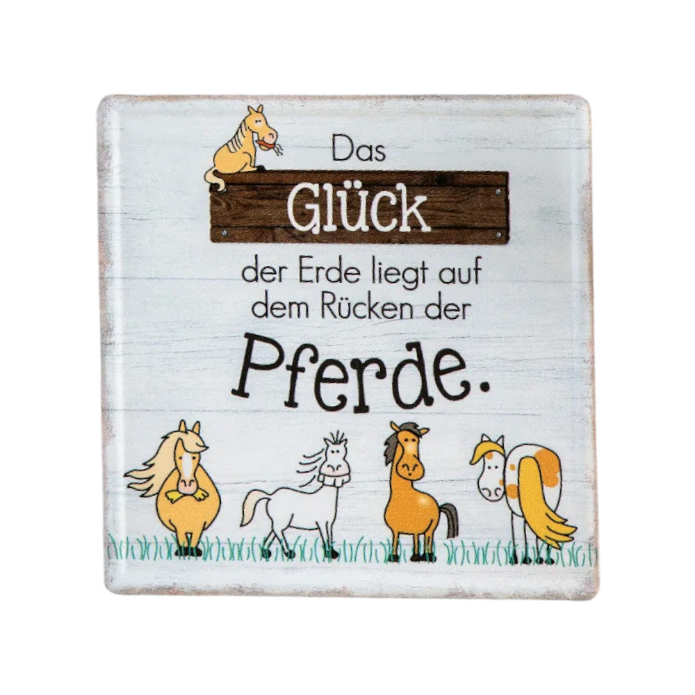 Schild Weisheit "Glück der Erde"