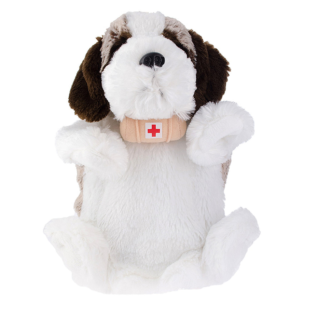 plush hand puppet St. Bernard