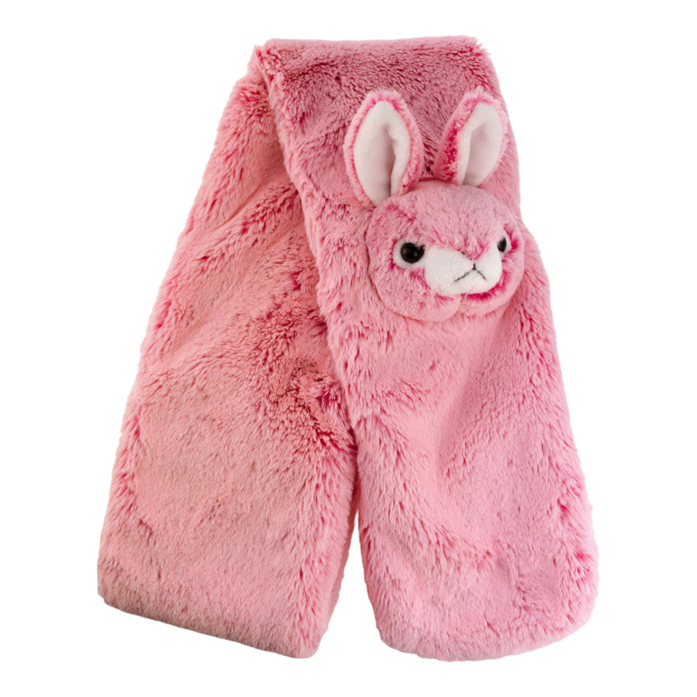 Plush Scarf Children Rabbit Pink