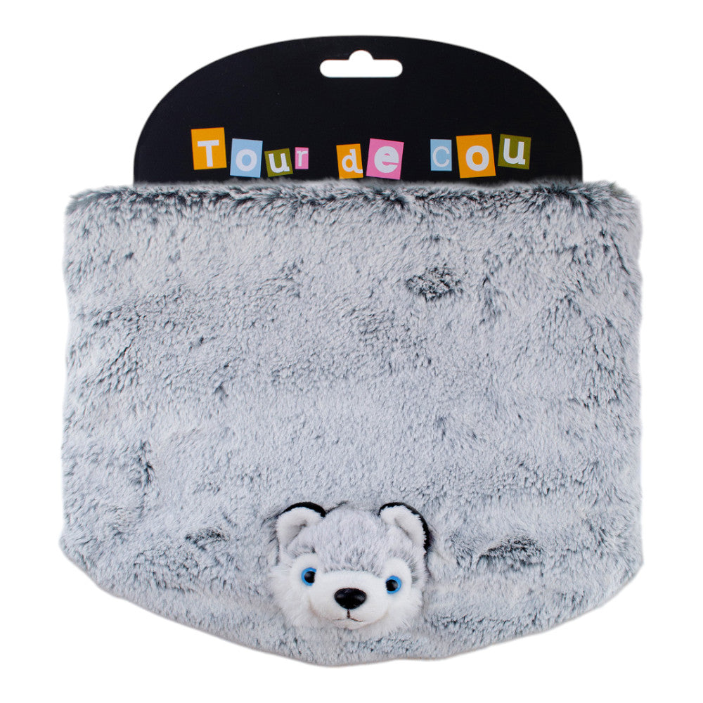 Plush Tube Scarf Husky