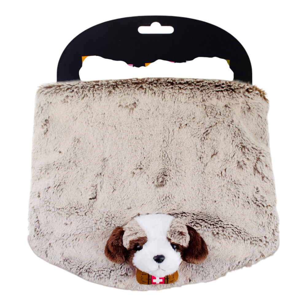 Plush tube scarf St. Bernard