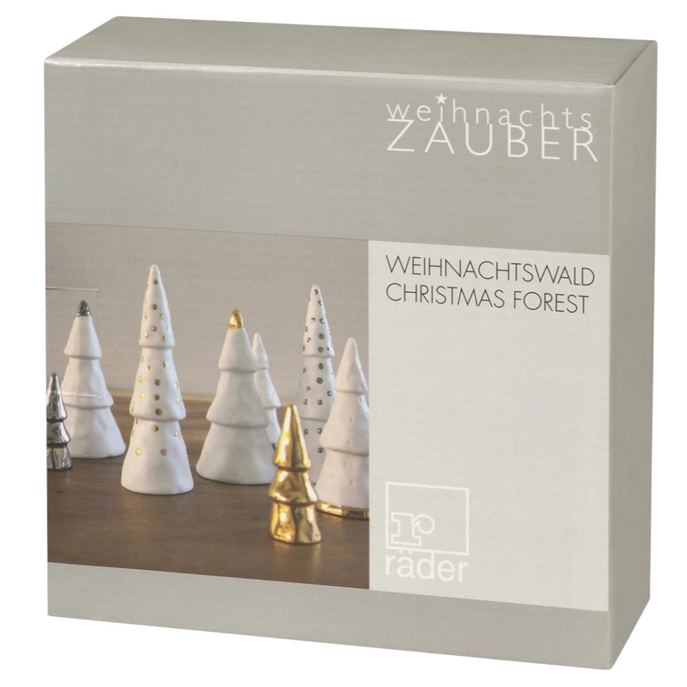 Weihnachtswald Set 4 Stk. Silber