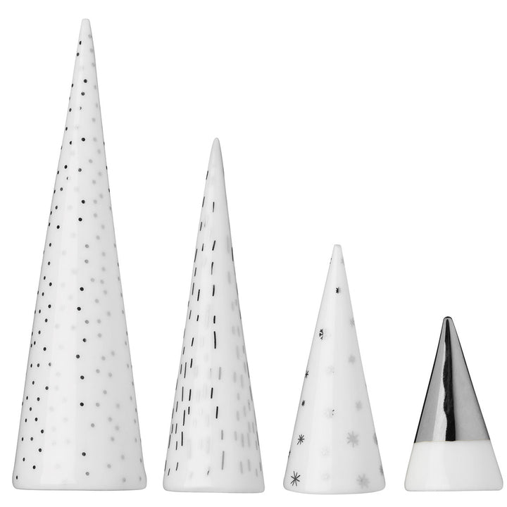 Kleiner Winterwald silber Set 4 Stück