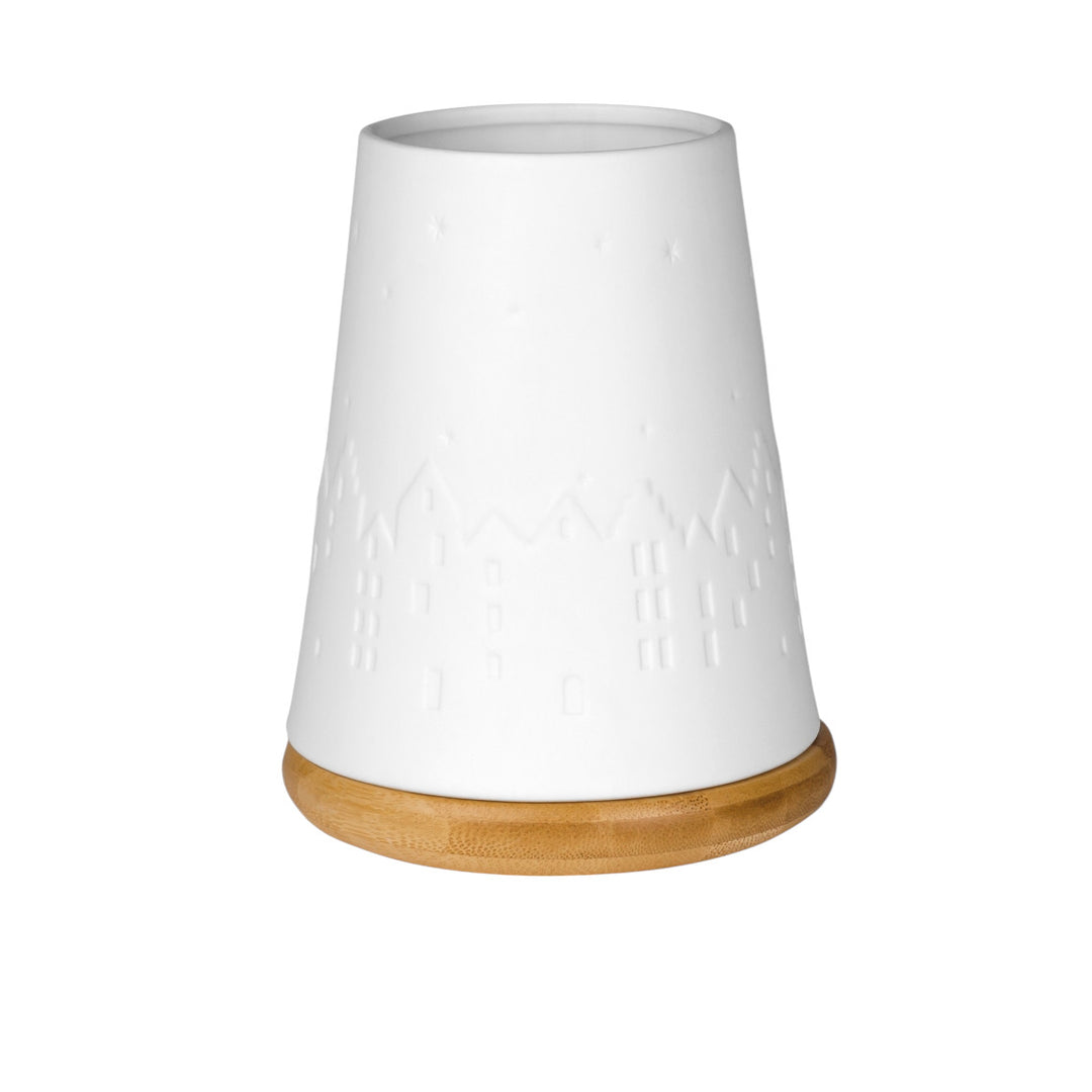 Poesie Windlicht "Winterstadt"