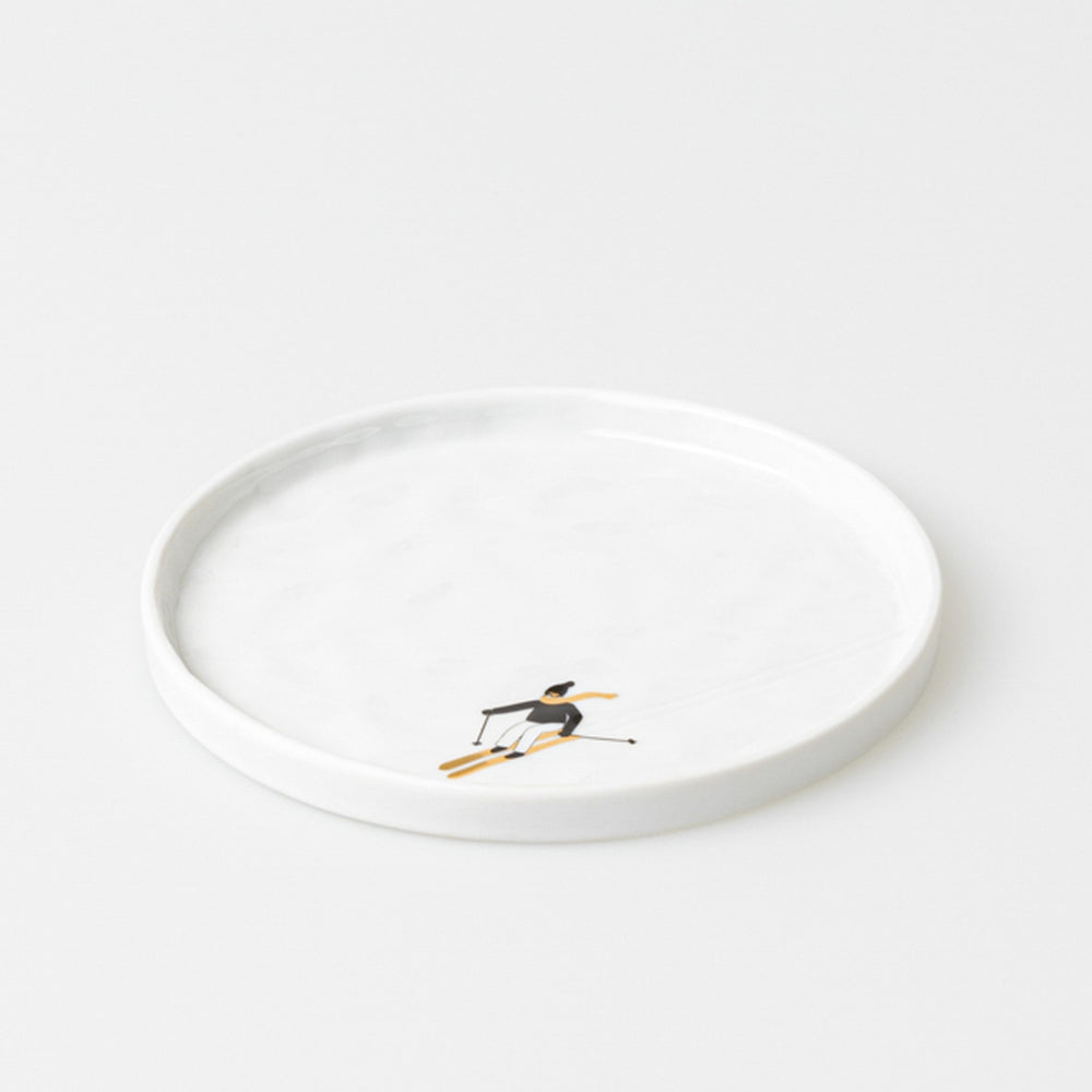 Schneetag Teller "Ski fahren"