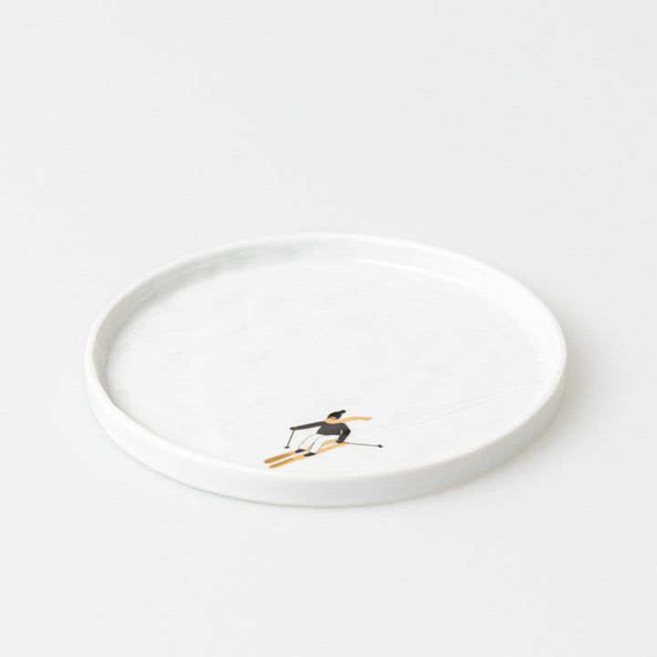 Schneetag Teller "Ski fahren"