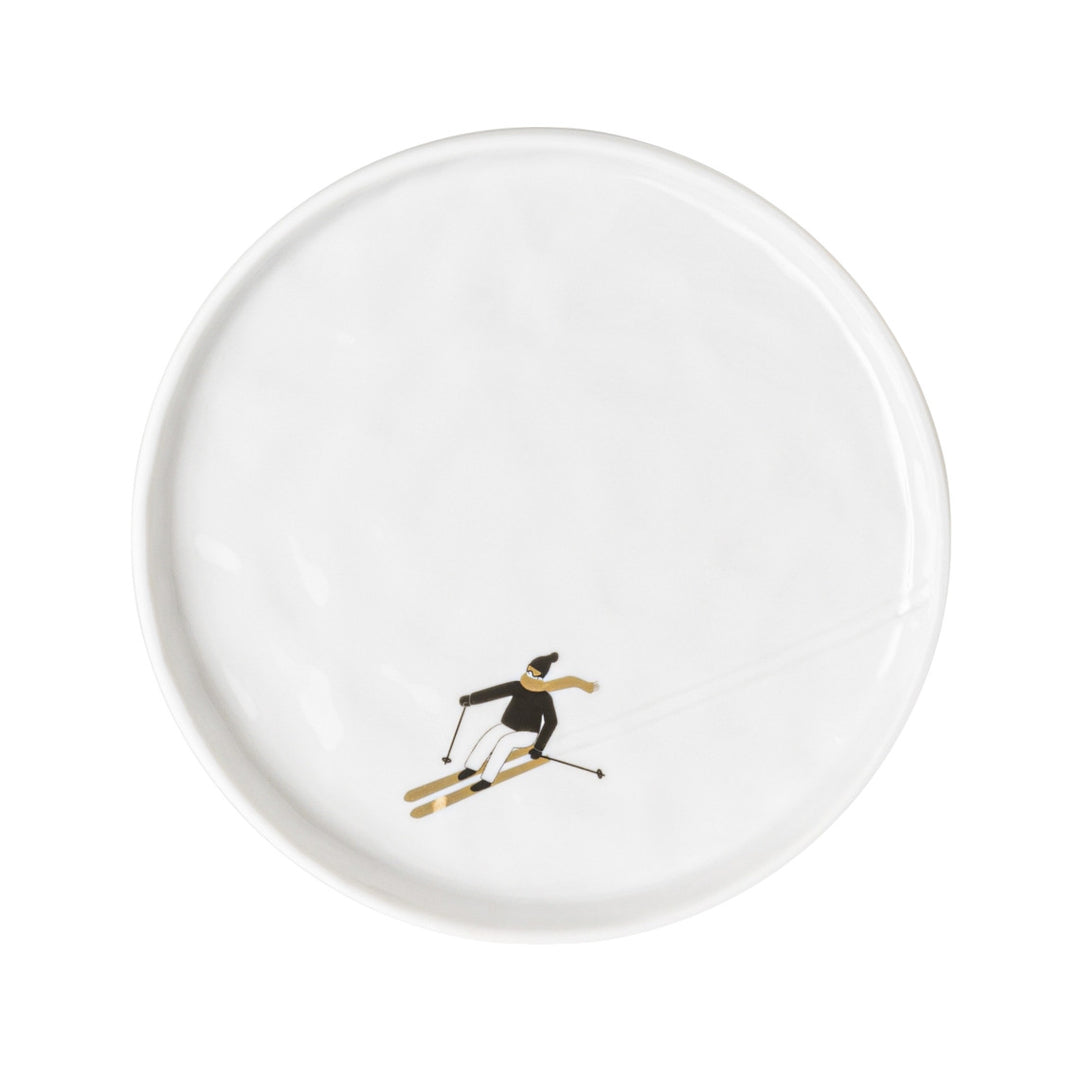 Schneetag Teller "Ski fahren"