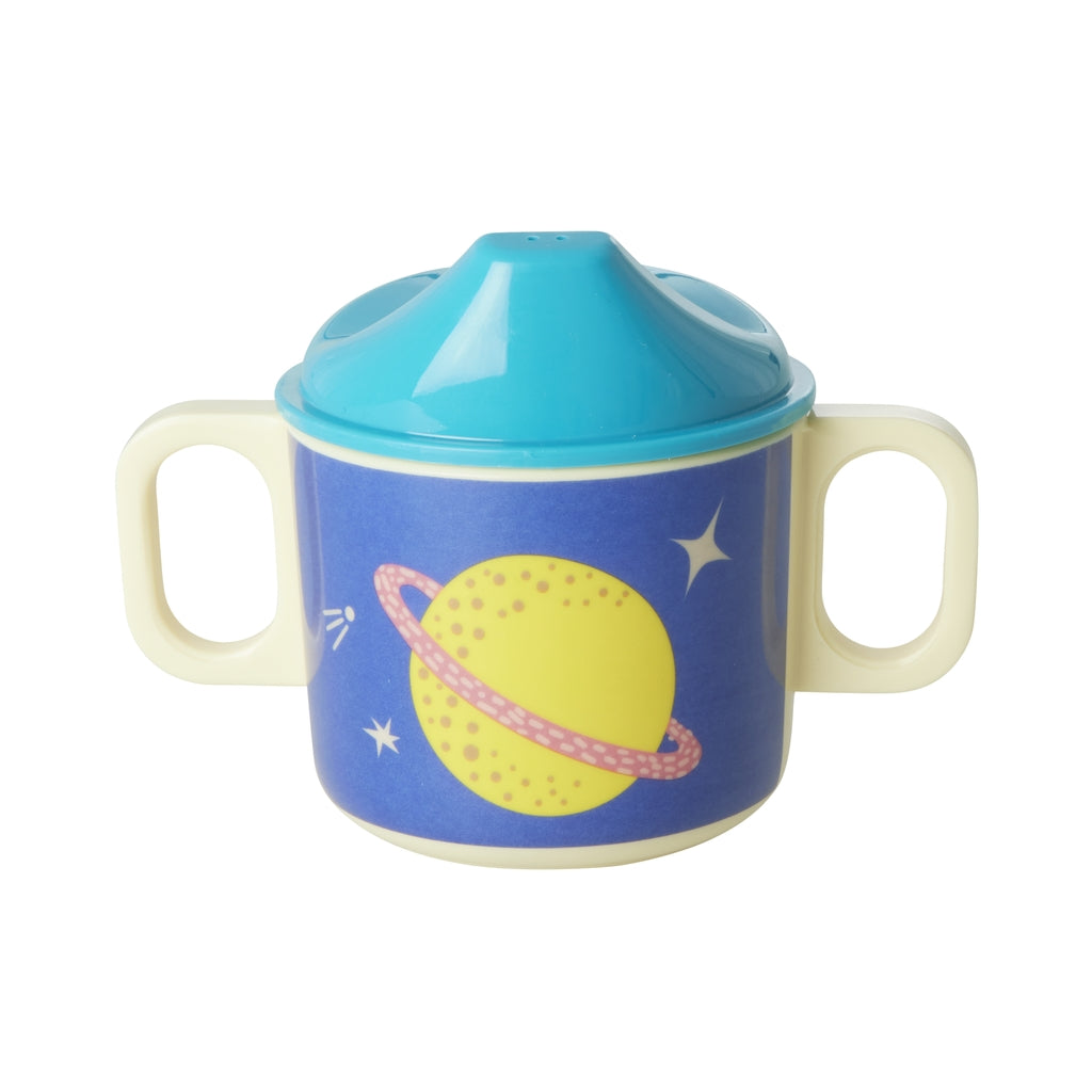 Melamine baby cup with 2 handles and galaxy print