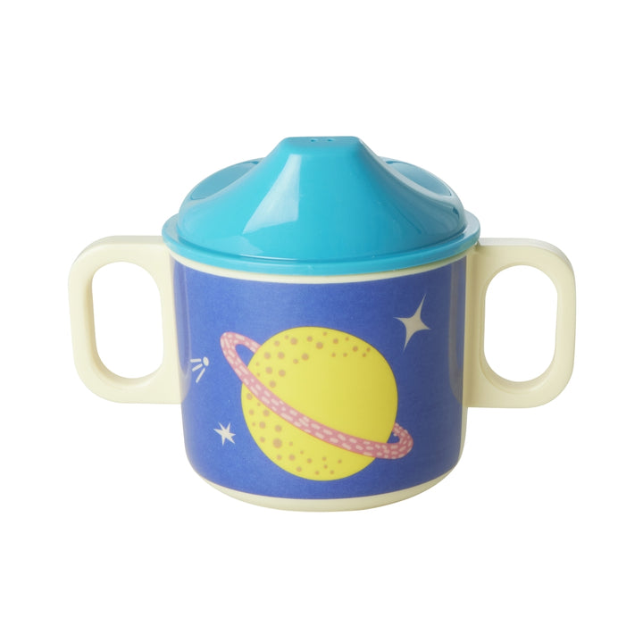 Melamine baby cup with 2 handles and galaxy print