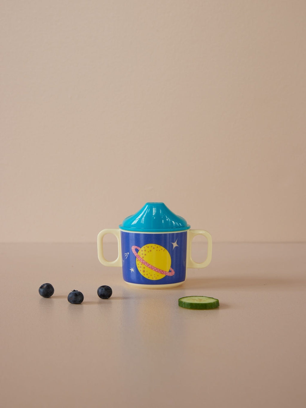 Melamine baby cup with 2 handles and galaxy print