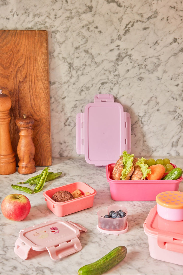 Lunchbox mit Airtight Deckel und Pink Wildlife Print – klein